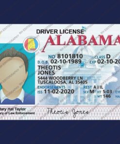Alabama Driving License PSD Template